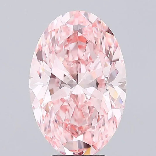 6.03ct Oval Lab Grown Diamond (Colour Fancy Vivid Pink, Clarity VVS2, IGI Certified)