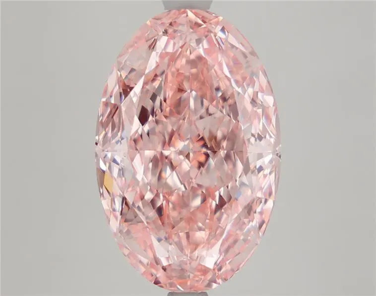 6.13ct Oval Lab Grown Diamond (Colour Fancy Vivid Pink, Clarity VVS2, IGI Certified)