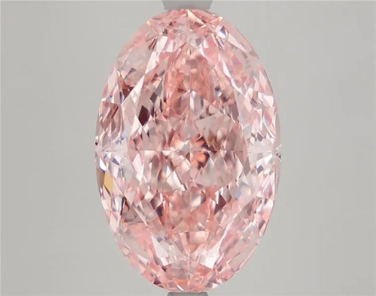 6.13ct Oval Lab Grown Diamond (Colour Fancy Vivid Pink, Clarity VVS2, IGI Certified)