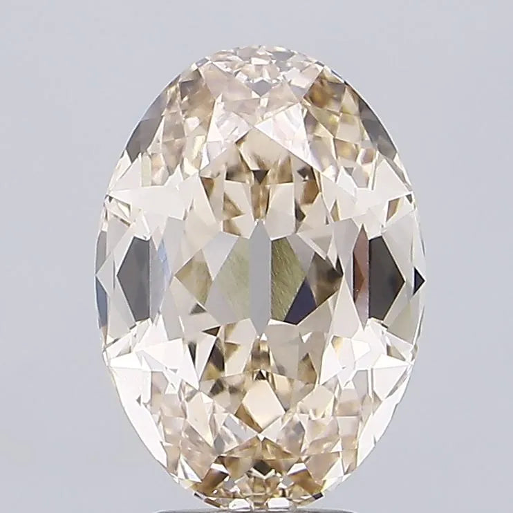 6.13ct Oval Lab Grown Diamond (Colour Very Light Pinkish Brown, Clarity VVS2, IGI Certified)