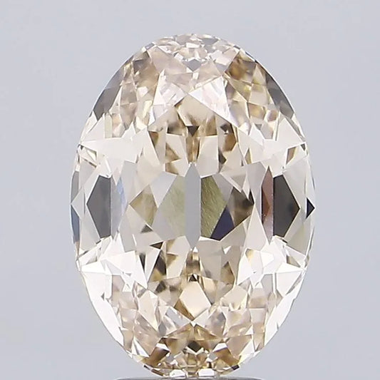 6.13ct Oval Lab Grown Diamond (Colour Very Light Pinkish Brown, Clarity VVS2, IGI Certified)