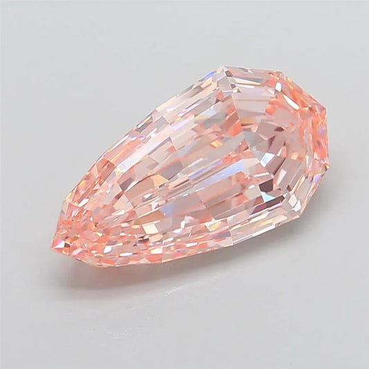 6.50ct Pear Lab Grown Diamond (Colour Fancy Intense Pink, Clarity VS1, IGI Certified)