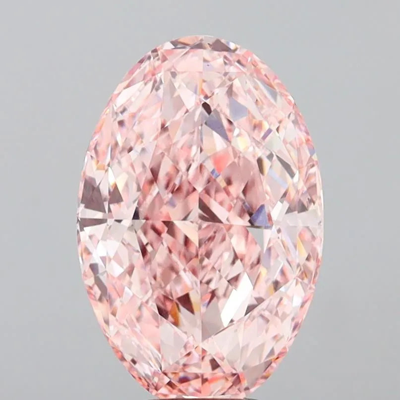 6.64ct Oval Lab Grown Diamond (Colour Fancy Intense Pink, Clarity VVS2, IGI Certified)