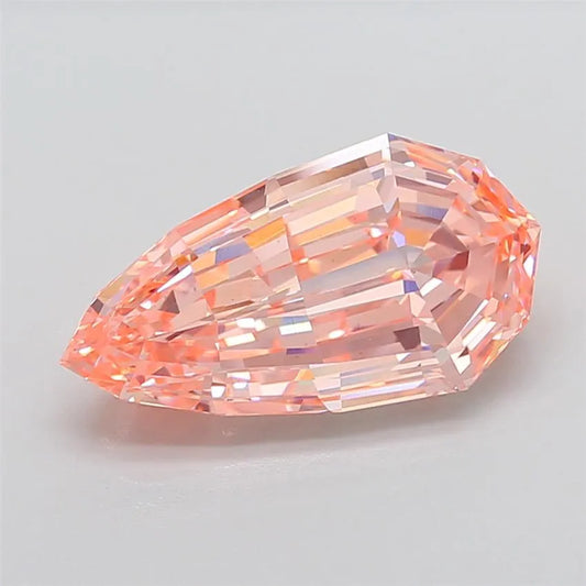 7.03ct Pear Lab Grown Diamond (Colour Fancy Intense Pink, Clarity VS1, IGI Certified)