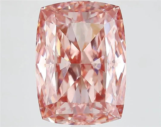 9.32ct Cushion modified Lab Grown Diamond (Colour Fancy Vivid Brownish Pink, Clarity VVS2, IGI Certified)