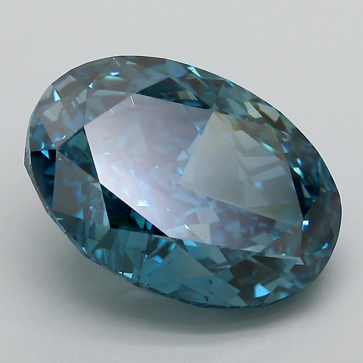 9.59ct Oval Lab Grown Diamond (Colour Fancy Vivid Blue, Clarity VS1, IGI Certified)