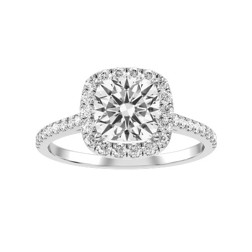 Cushion Lab-grown Diamond Bridal Ring — down