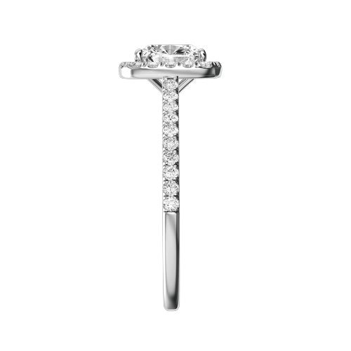 Cushion Lab-grown Diamond Bridal Ring — side