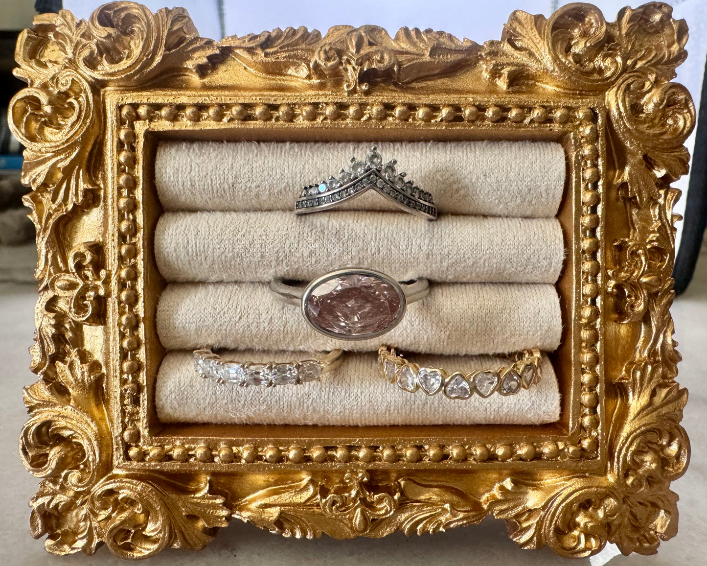 Jewelry Frame Display - Beige