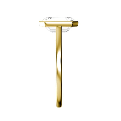 Emerald Cut Lab-grown Diamond Bridal Ring — side