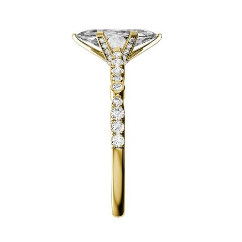 Marquise Lab-grown Diamond Bridal Ring — side