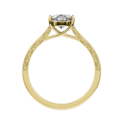 Oval Lab-grown Diamond Bridal Ring — front
